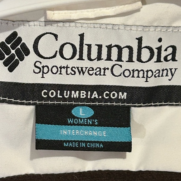 Columbia outer shell black ,white, and brown jacket - Picture 3 of 6